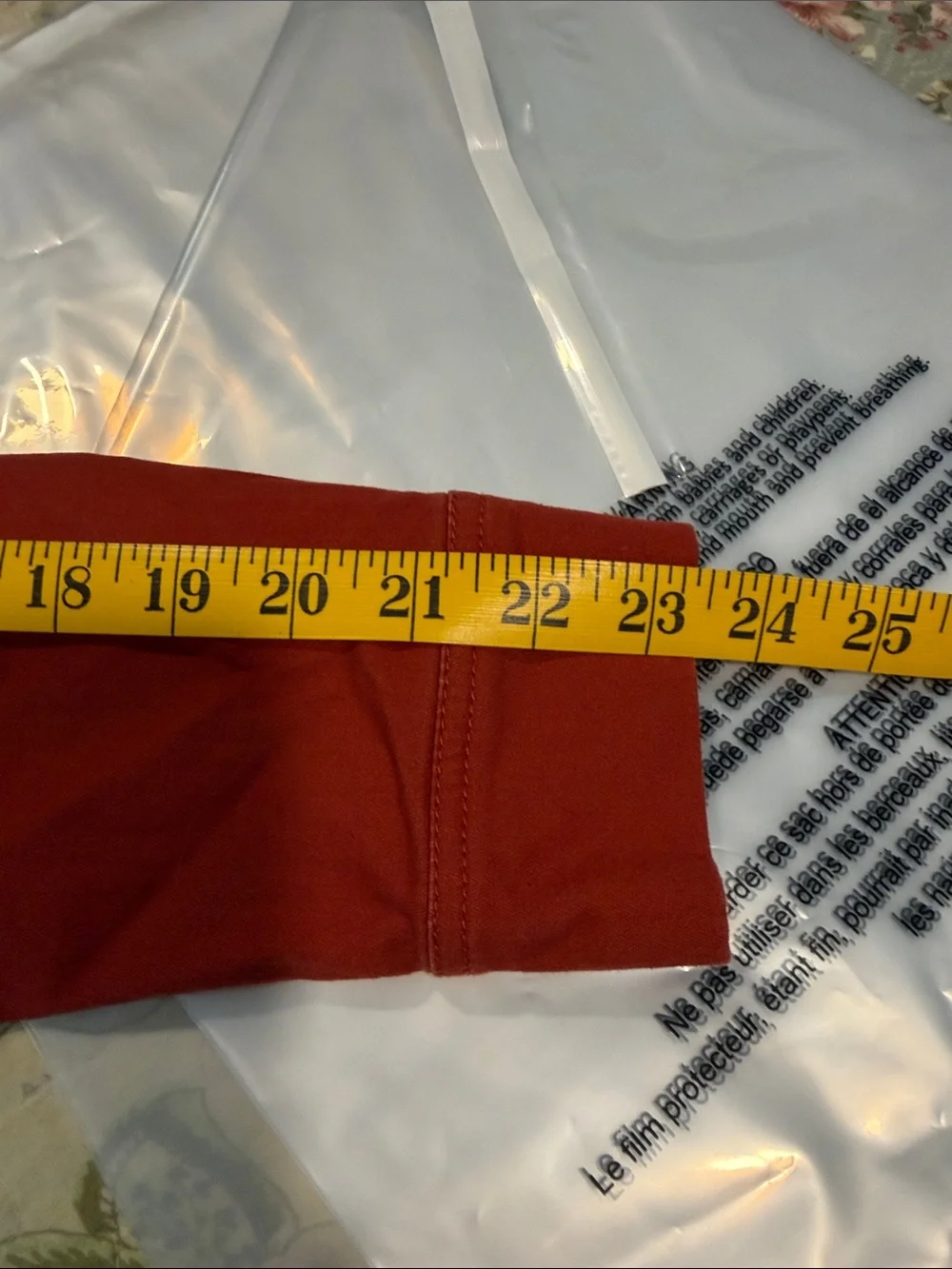 Denim&Co Red Orange Button-Front Jean Jacket Oversized XS (More S fit)